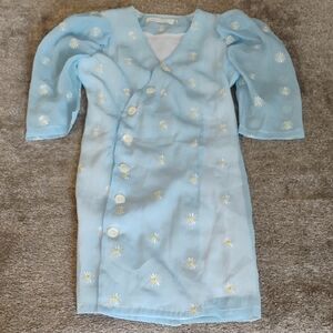 Quanta Du Soleil Daisy Dress With Balloon Sleeves Missing Tie